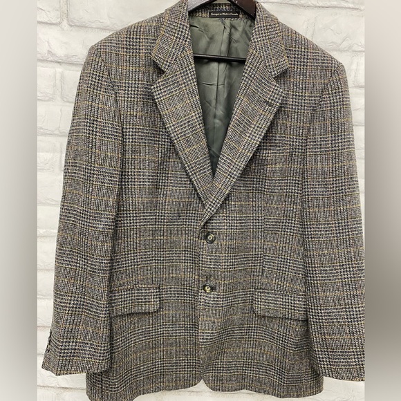 Vintage Men’s Union Made Pure Wool Sport Blazer 40S Marquitex Prince Of Wales - Picture 1 of 9
